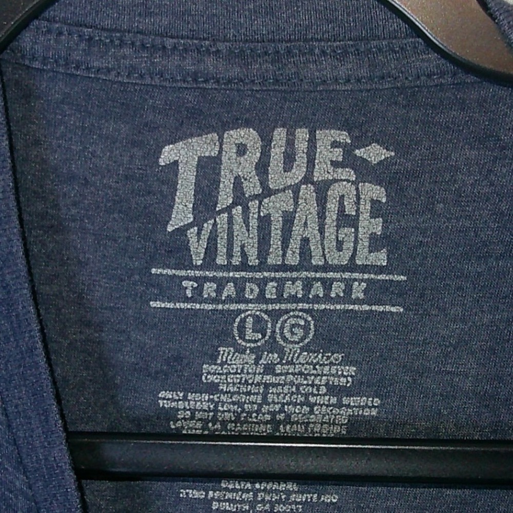 True Vintage Chicago Bears NFL Football Helmet Graphic T Shirt Mens‎ Large Blue - Picture 3 of 3